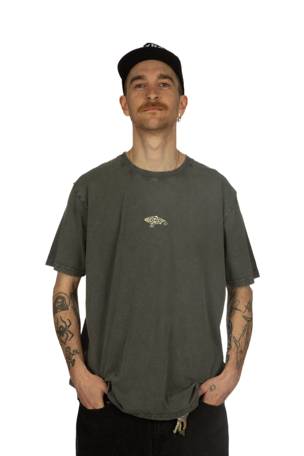 BamBooBay Lure Metal T-Shirt Stone Washed Grey