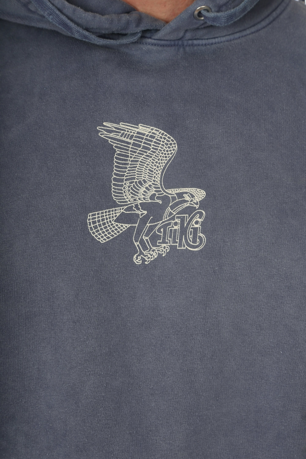 Tiki Seahawk Hoodie Blue Dyed