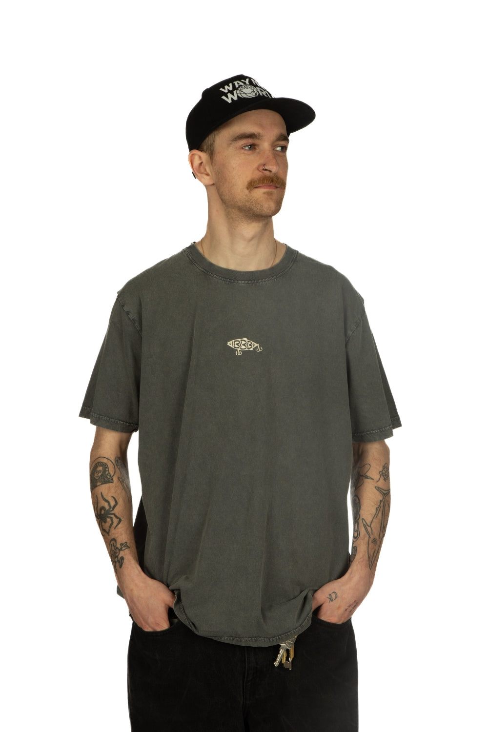 BamBooBay Lure Metal T-Shirt Stone Washed Grey