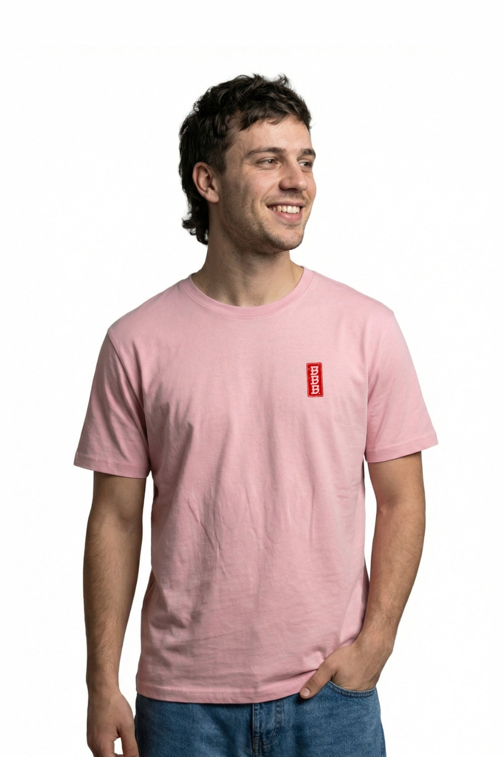 BamBooBay Dragon Mens T-Shirt Stone Wash Pink