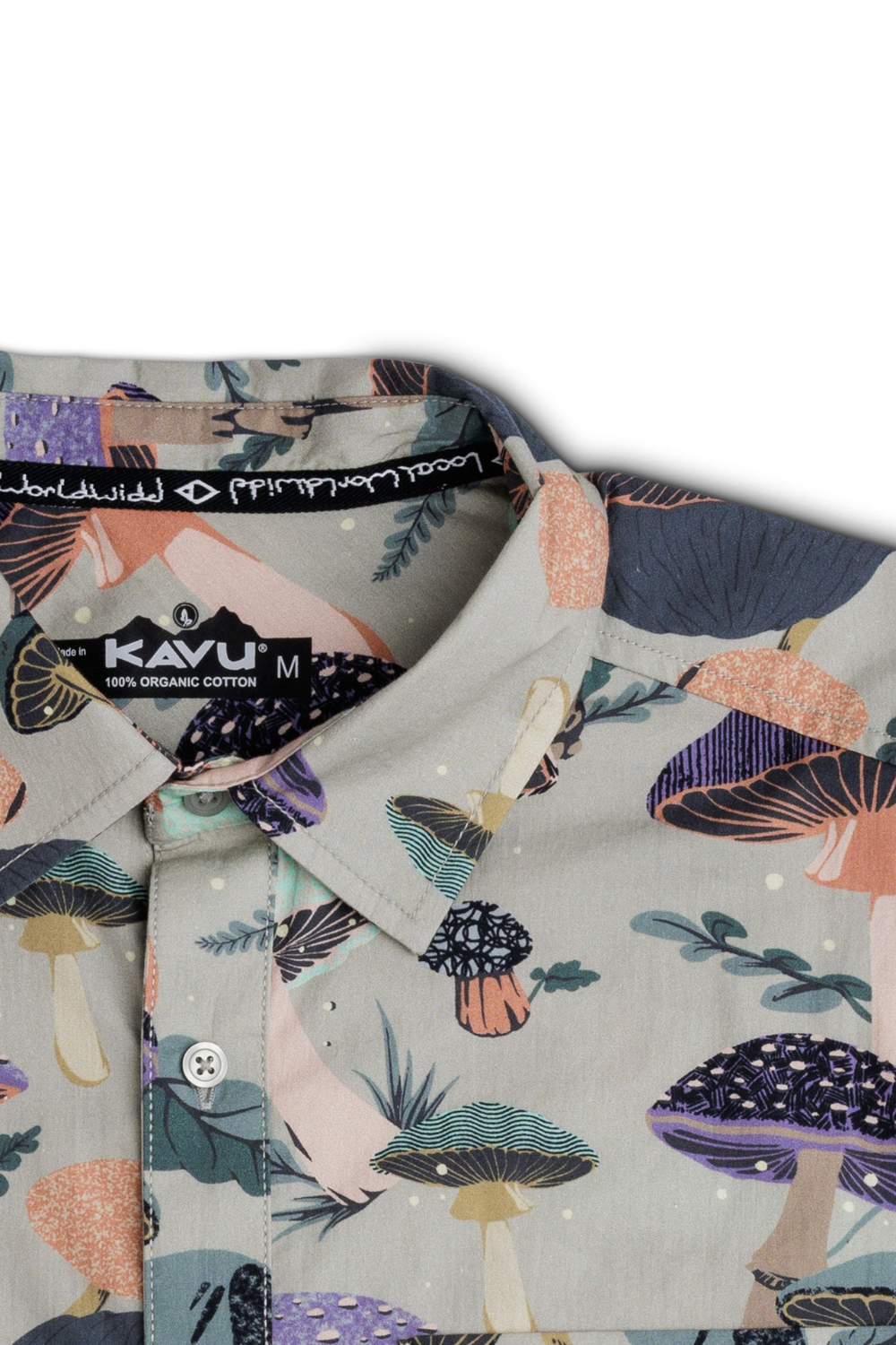 Kavu Festaruski Mens Short Sleeve Shirt Mushroom Realm