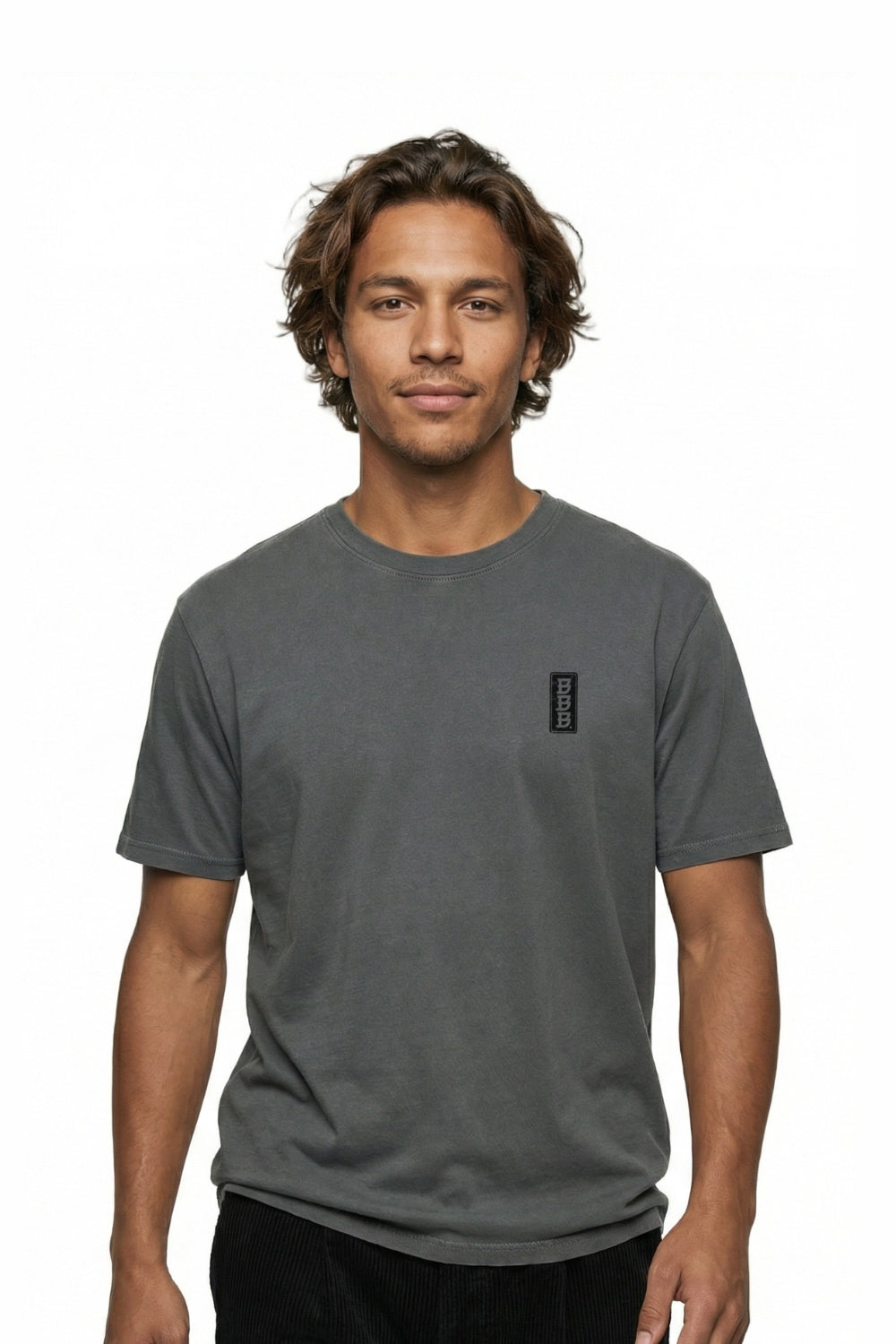 BamBooBay Dragon Mens T-Shirt Stone Wash Grey