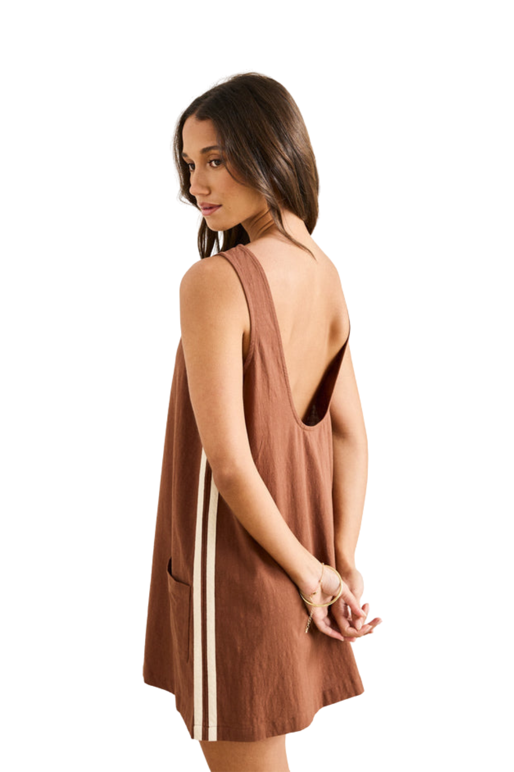 Rhythm Hanalei Mini Dress Chocolate
