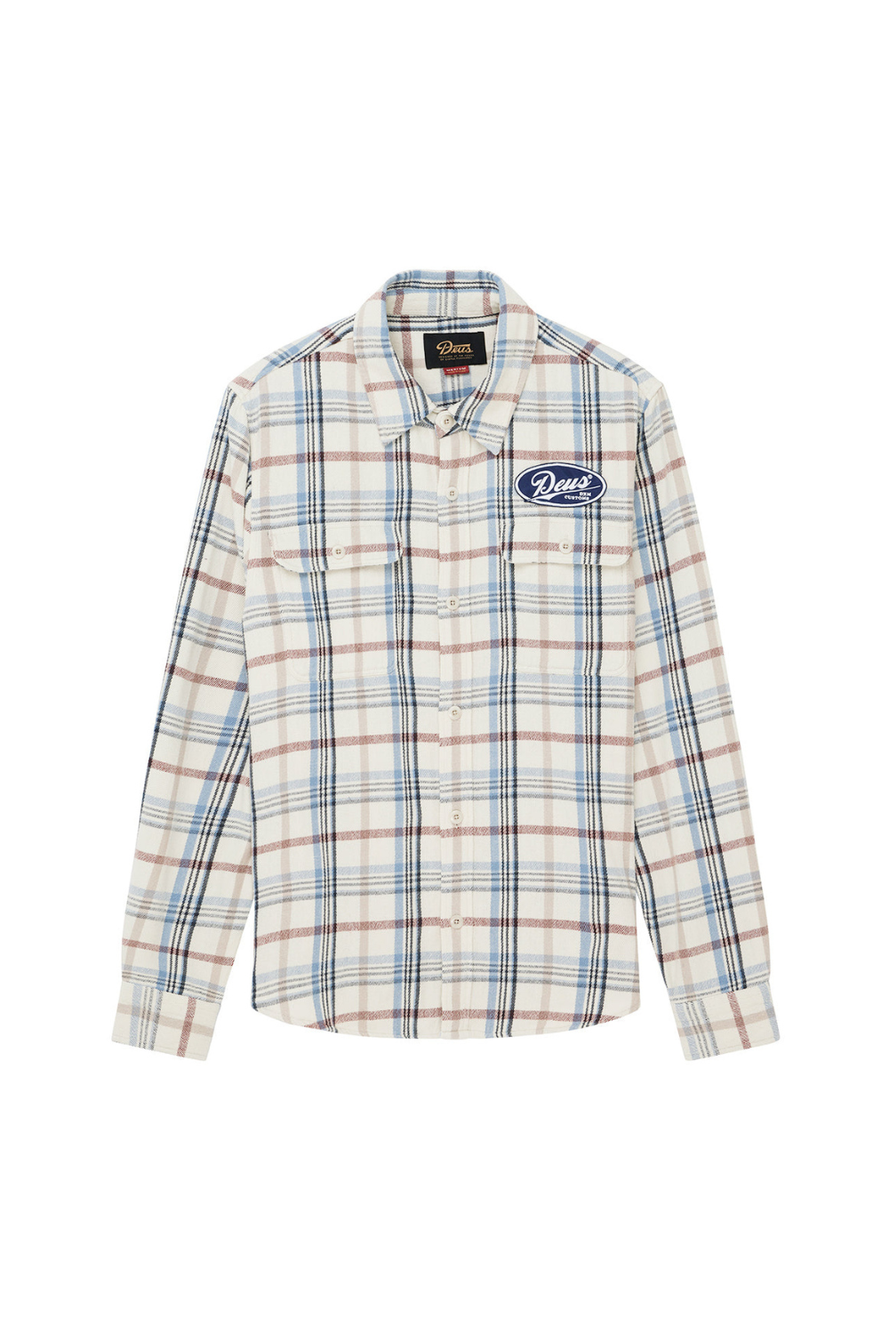 Deus Vacay Mens Check Shirt Natural Check