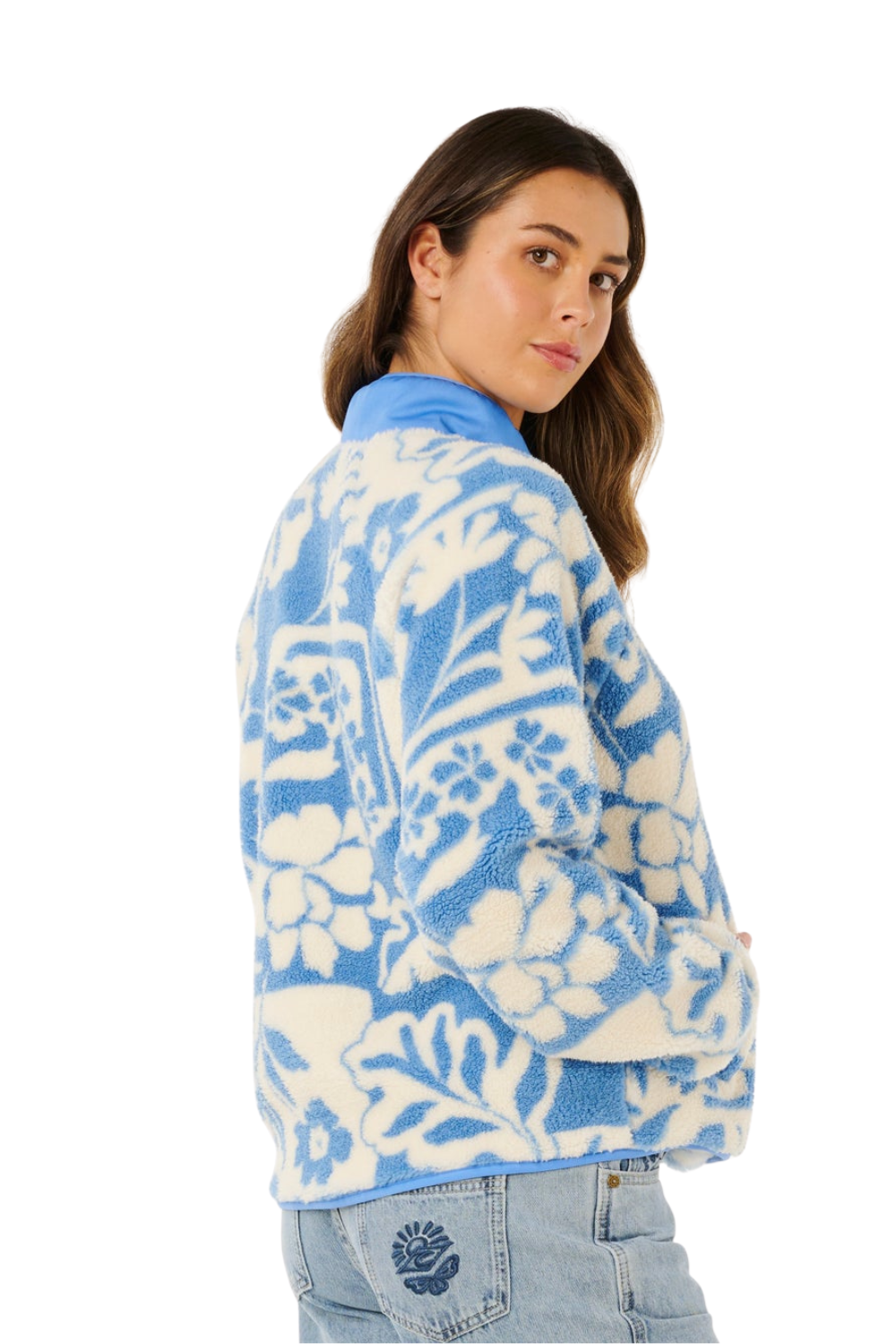 Rip Curl Party Pack Womens Polar Fleece Blue