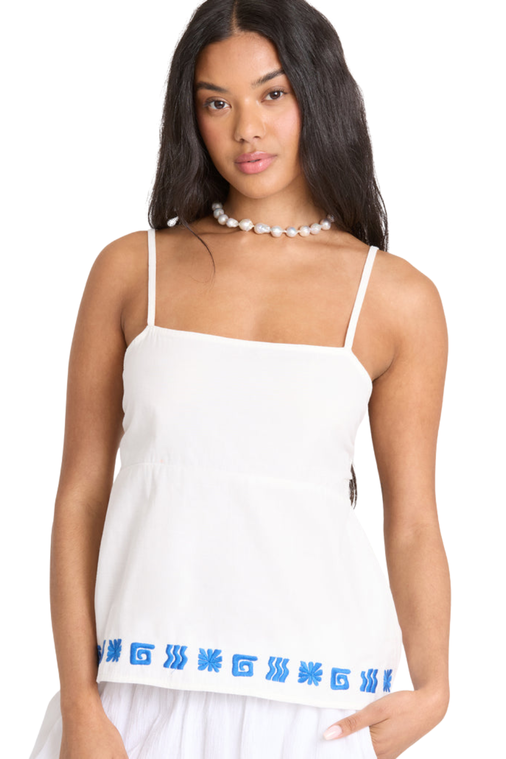 Billabong Sun Stamp Womens Woven Tank Top Salt Crystal