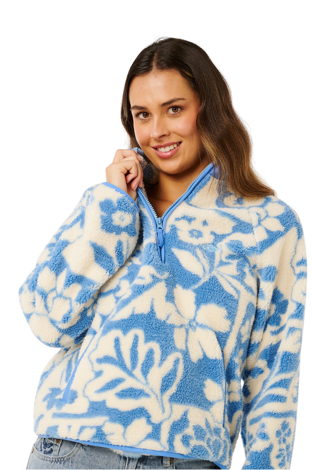 Rip Curl Party Pack Womens Polar Fleece Blue
