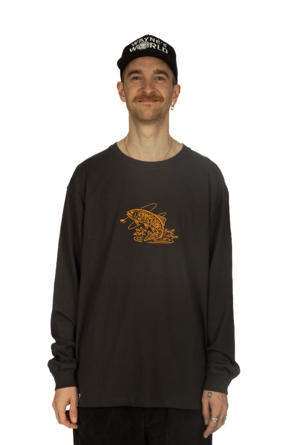 BamBooBay Merlin Long Sleeve T-Shirt Faded Olive Black