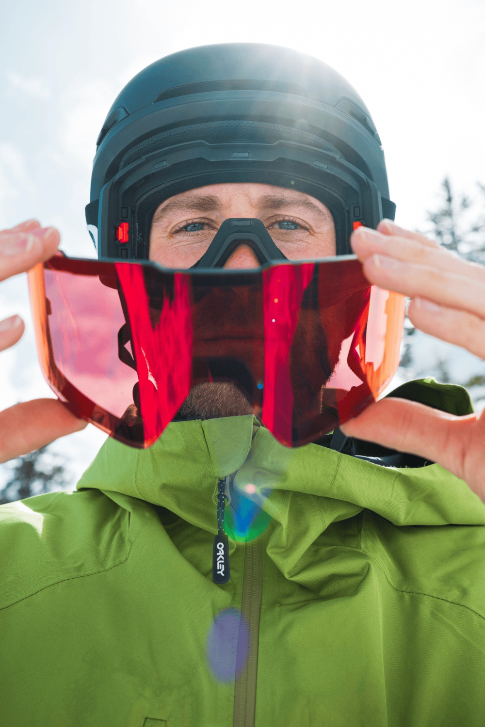 Oakley Line Miner Pro L Snow Goggles Prizm Snow Torch iridium Lenses + Extra Lens