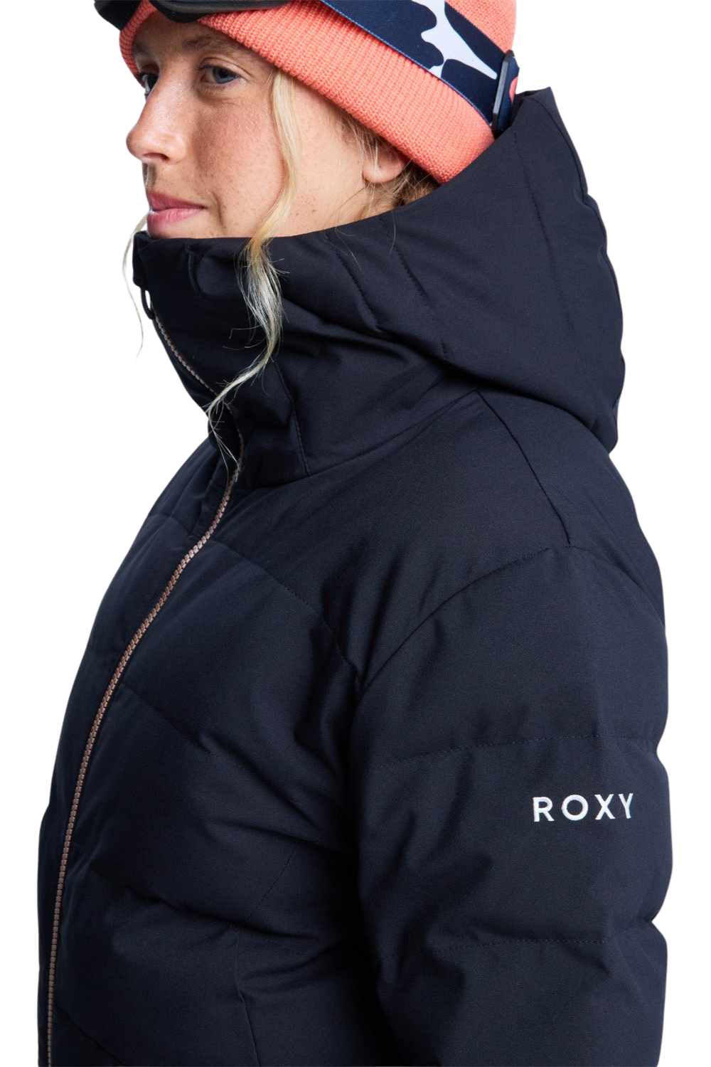 Roxy Womens Snowyhill 10K Puffy Technical Snow Jacket True Black