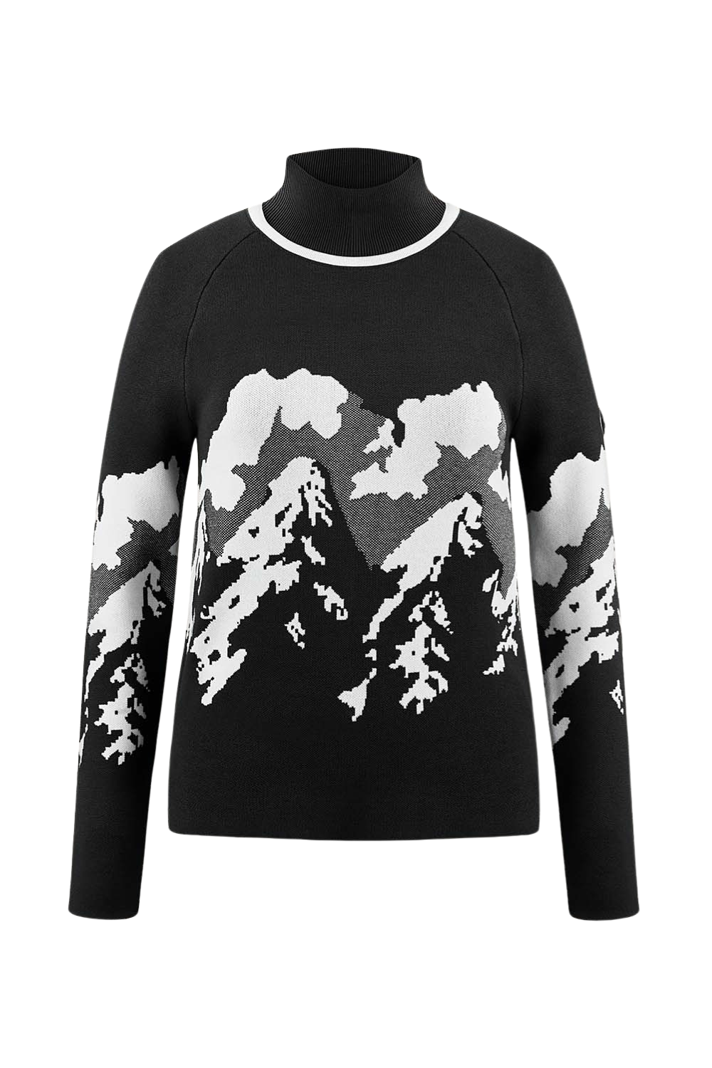 Poirve Blanc Ambre Womens Knit Pullover Black