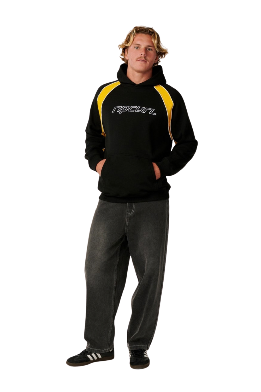 Rip Curl Archive Panel Ride Mens Hoodie Black