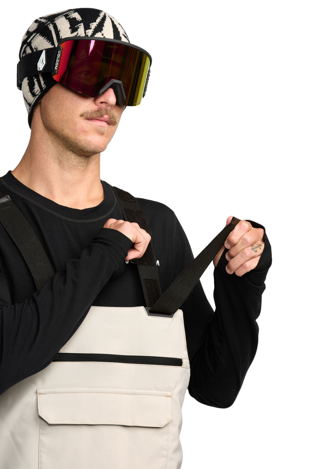 Volcom Roan Bib Overall Snow Pants Stone