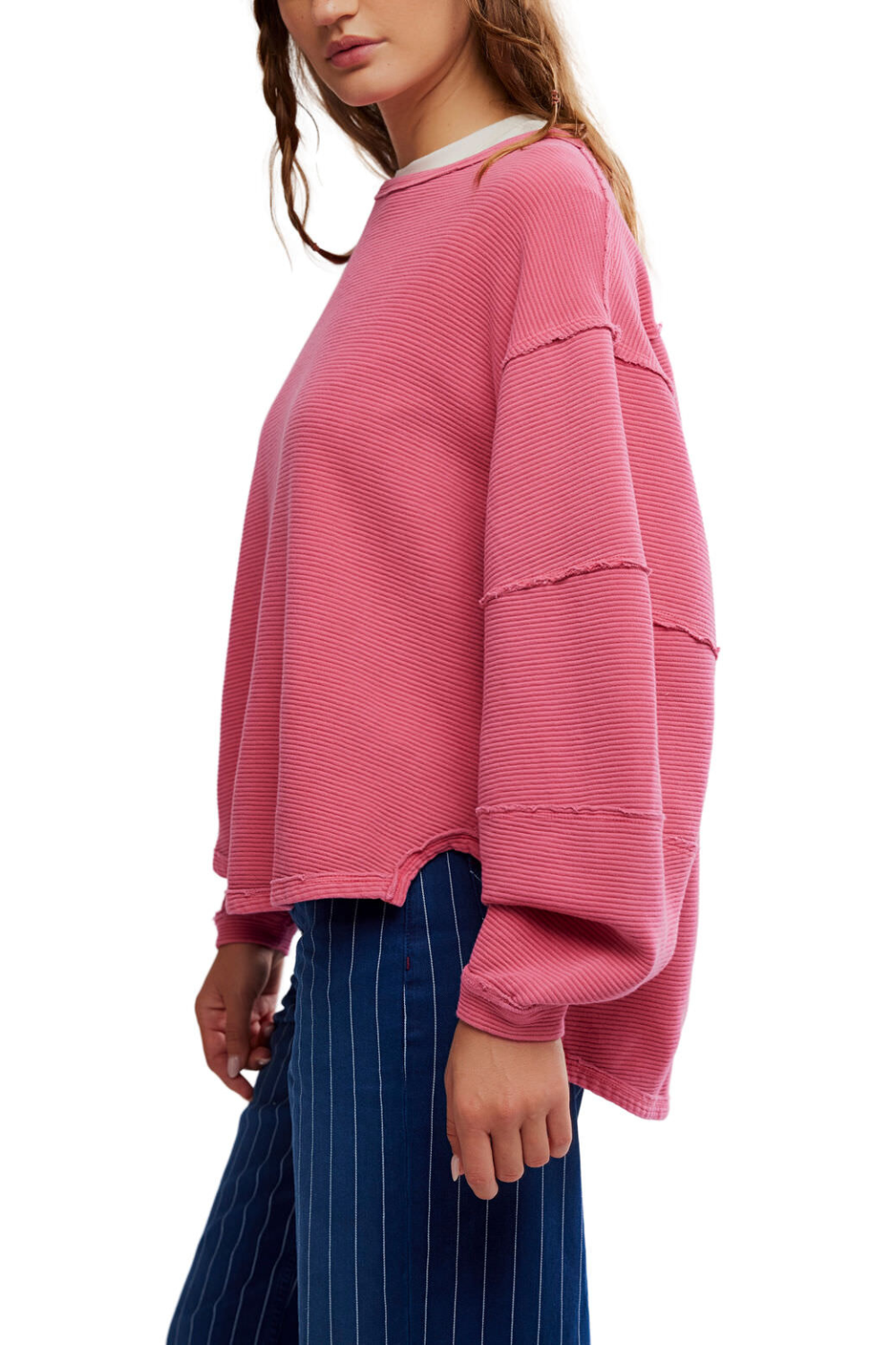 Free People Total Eclipse Tee Hibiscus Pop