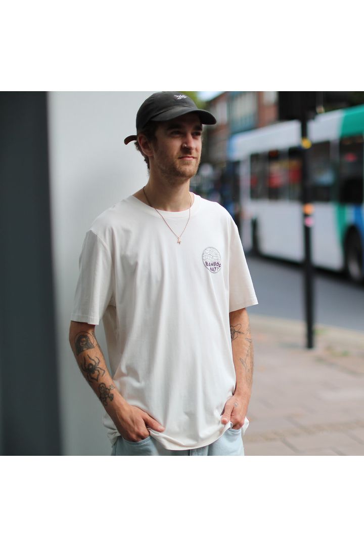 BamBooBay Mnt Badge Vintage T-Shirt White