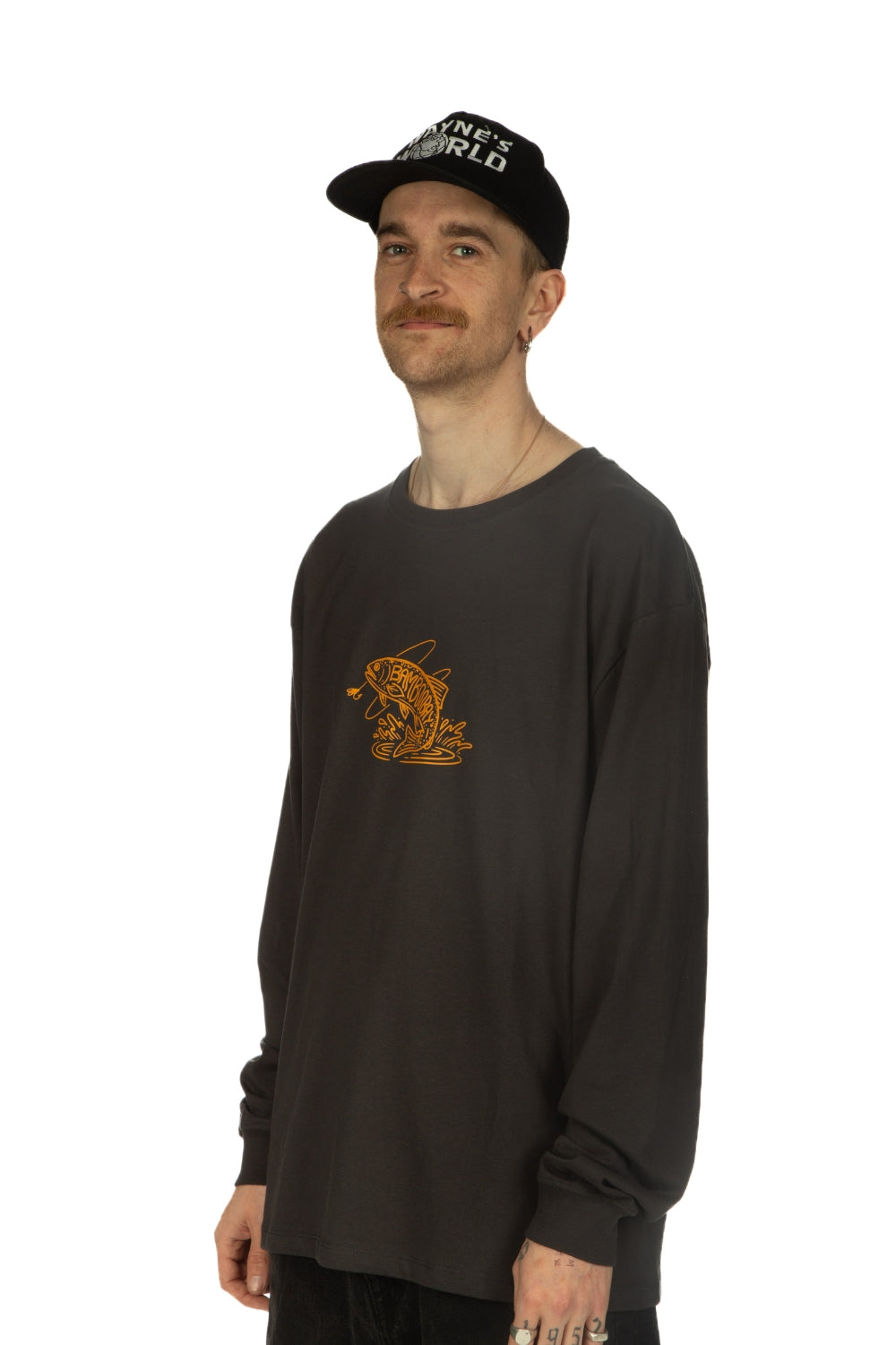 BamBooBay Merlin Long Sleeve T-Shirt Faded Olive Black