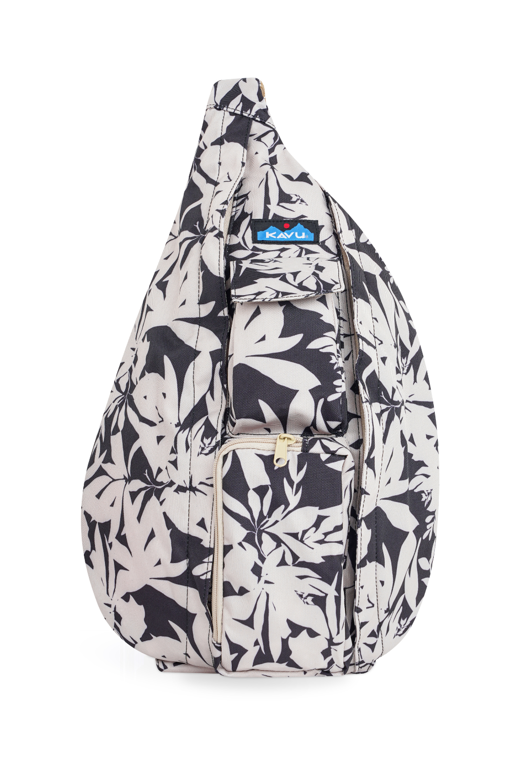 Kavu Rope Sling Bag Black/White Fronds