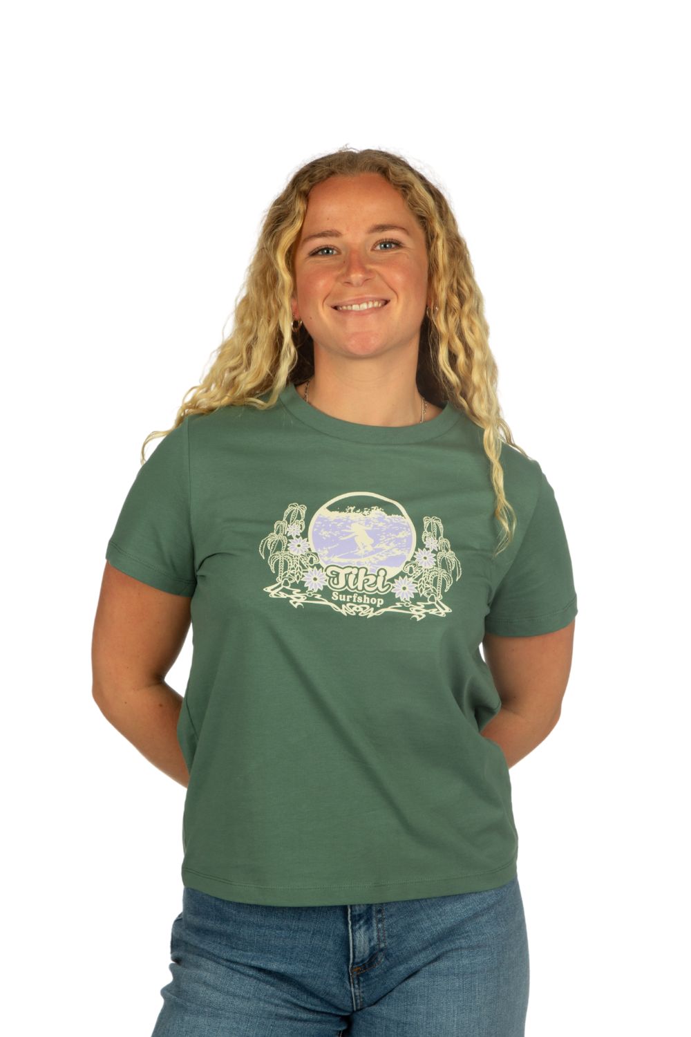 Tiki 70'S Surfer T-Shirt Green