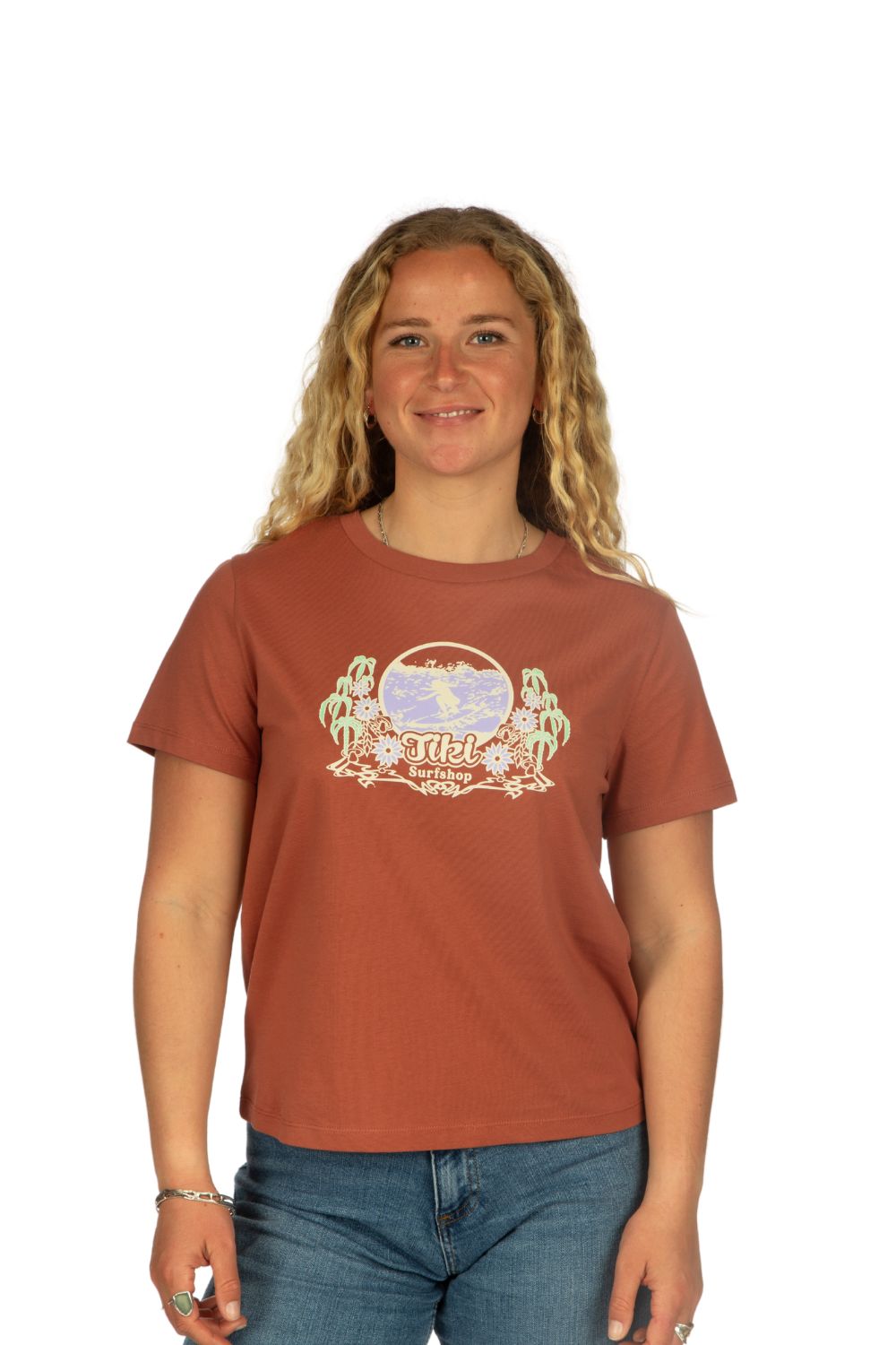 Tiki 70'S Surfer T-Shirt Heritage Brown