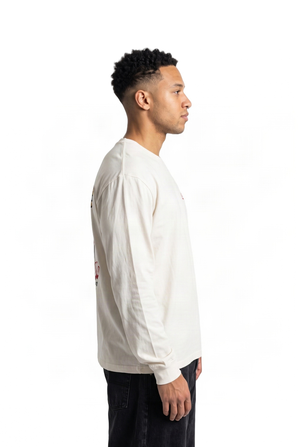 BamBooBay The Ceaser Mens Long Sleeve T-Shirt Faded White
