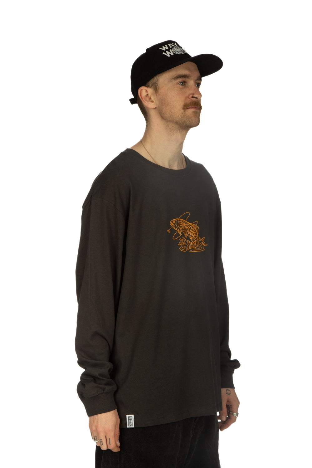BamBooBay Merlin Long Sleeve T-Shirt Faded Olive Black