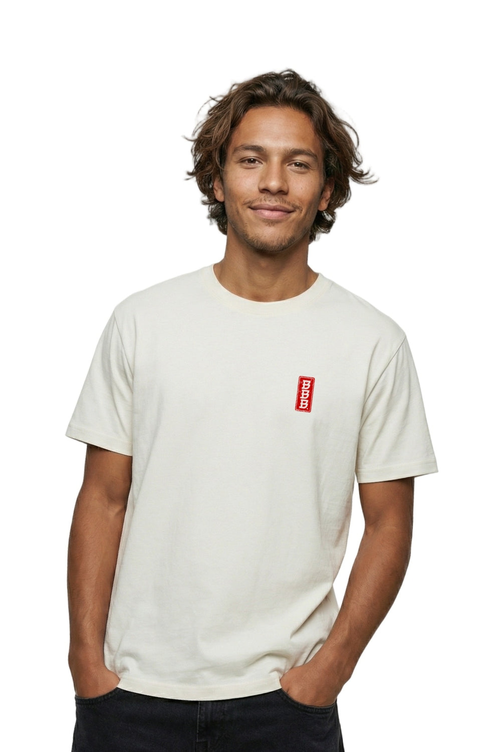 BamBooBay Ramen Mens T-Shirt Stone Wash White