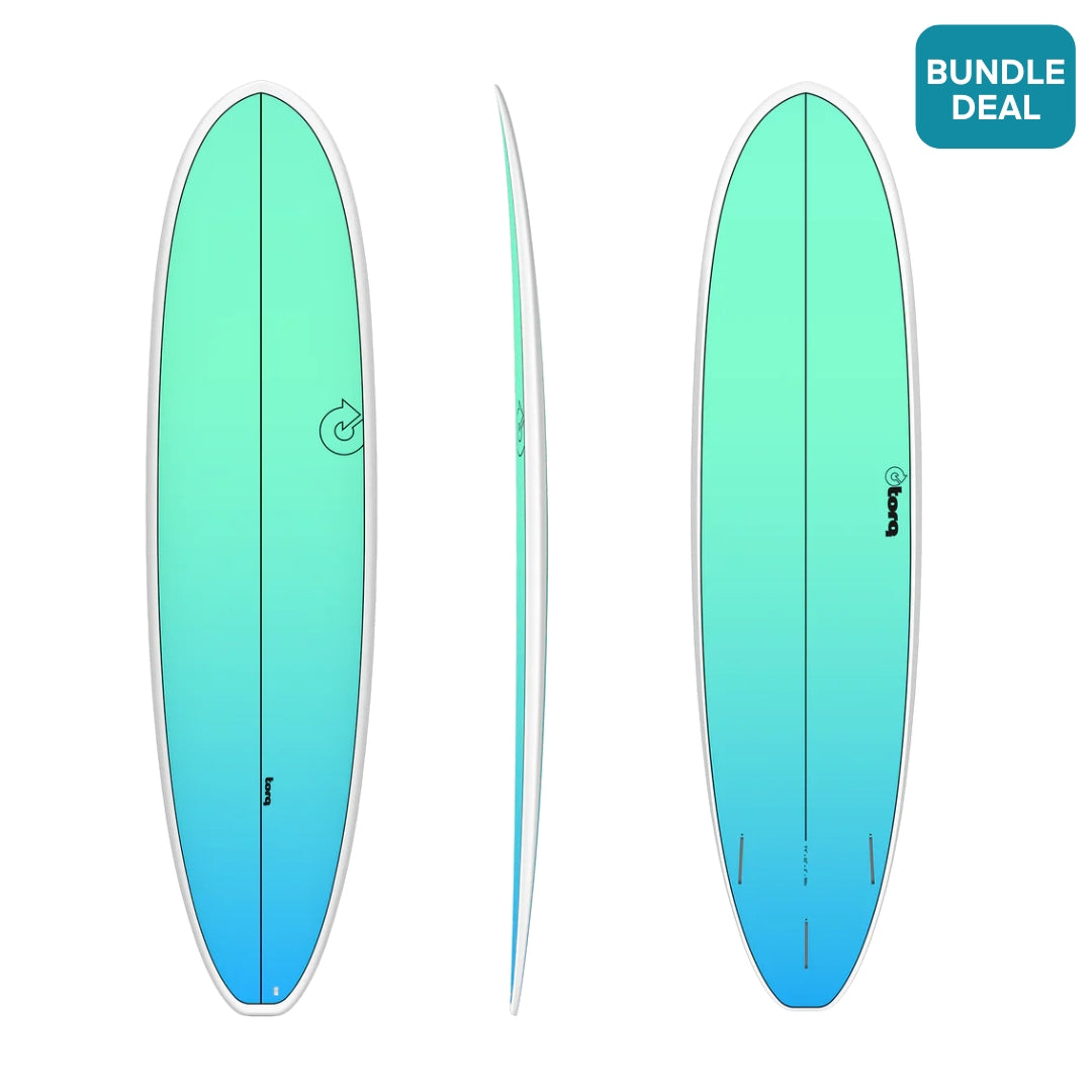 Torq TET V+ Seagreen Retro Fade Surfboard
