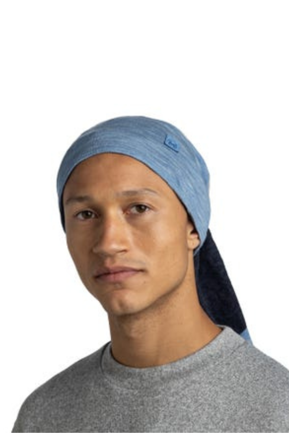 Buff Merino Move Multifunctional Neckwear Block Lake Blue