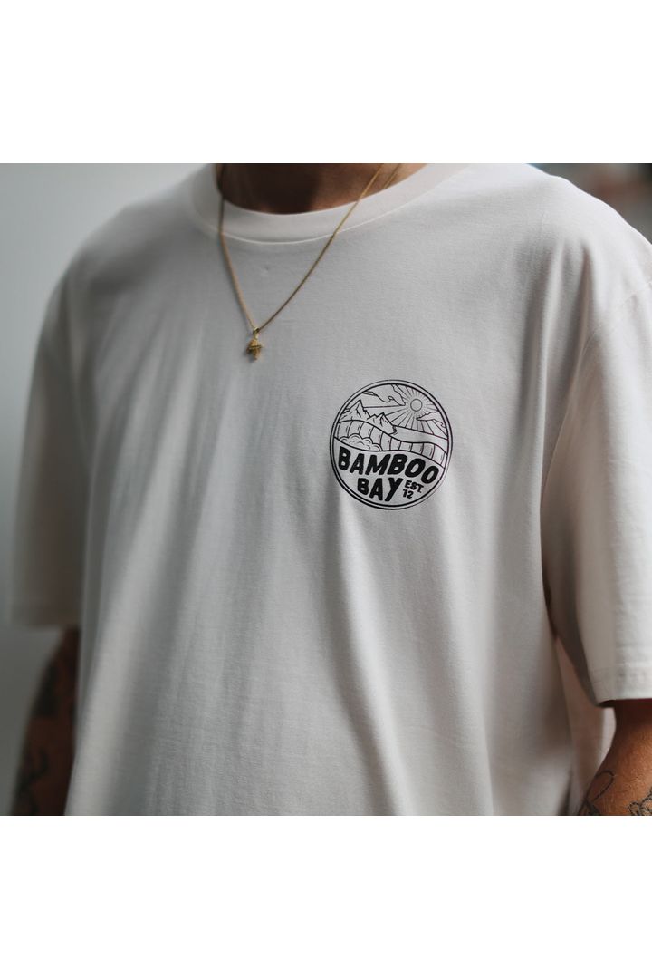 BamBooBay Mnt Badge Vintage T-Shirt White