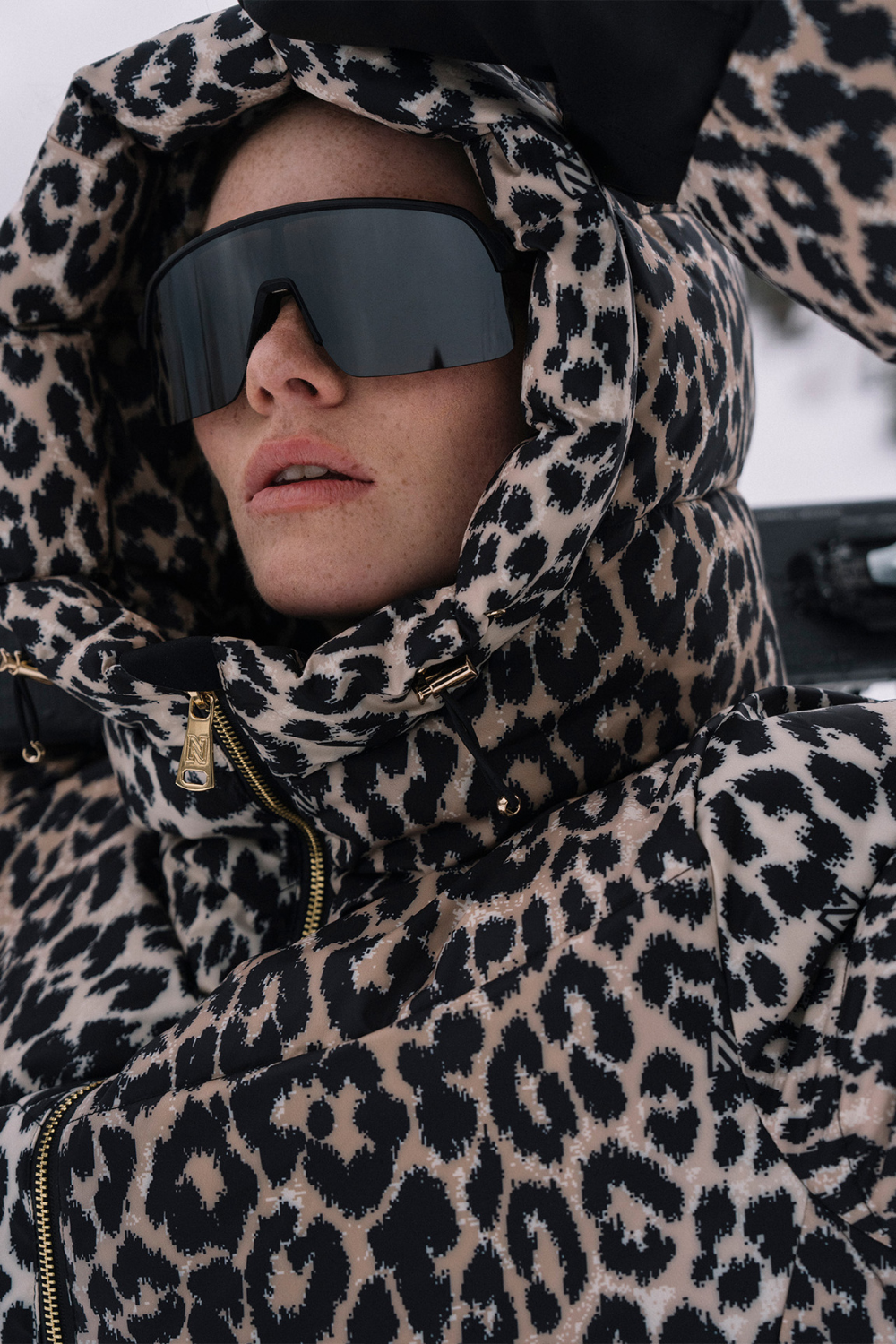 Nikkie Newport Leopard Snow Jacket Hummus