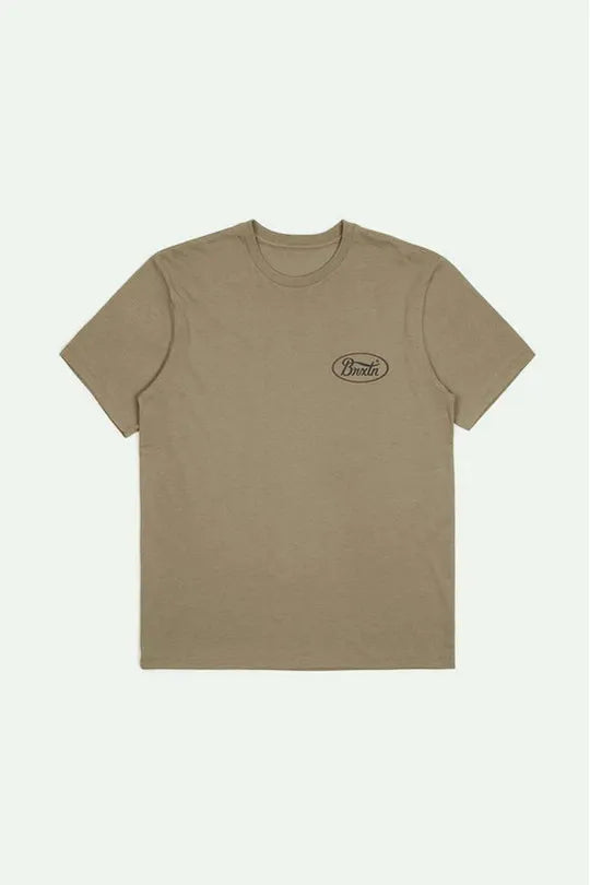 Brixton Parsons Short Sleeve T Oatmeal/Washed Black/Mahogany