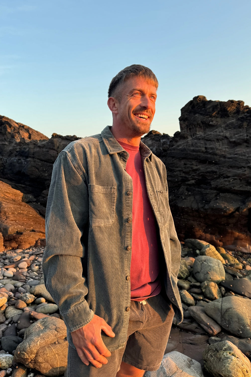 BamBooBay Chill Cord Long Sleeve Shirt Olive