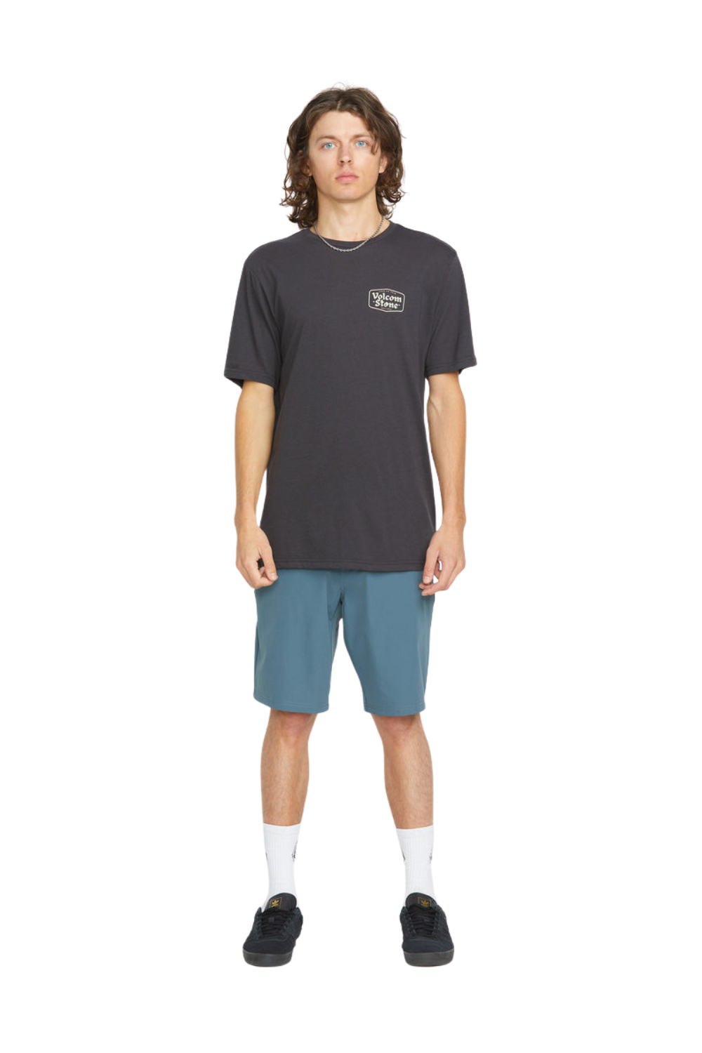 Volcom Frickin Cross Shred Mens 20" Hybrid Shorts Dark Slate