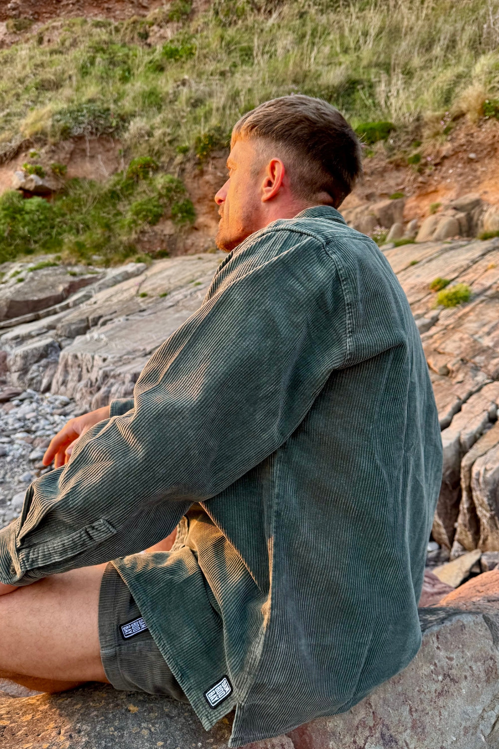 BamBooBay Chill Cord Long Sleeve Shirt Olive