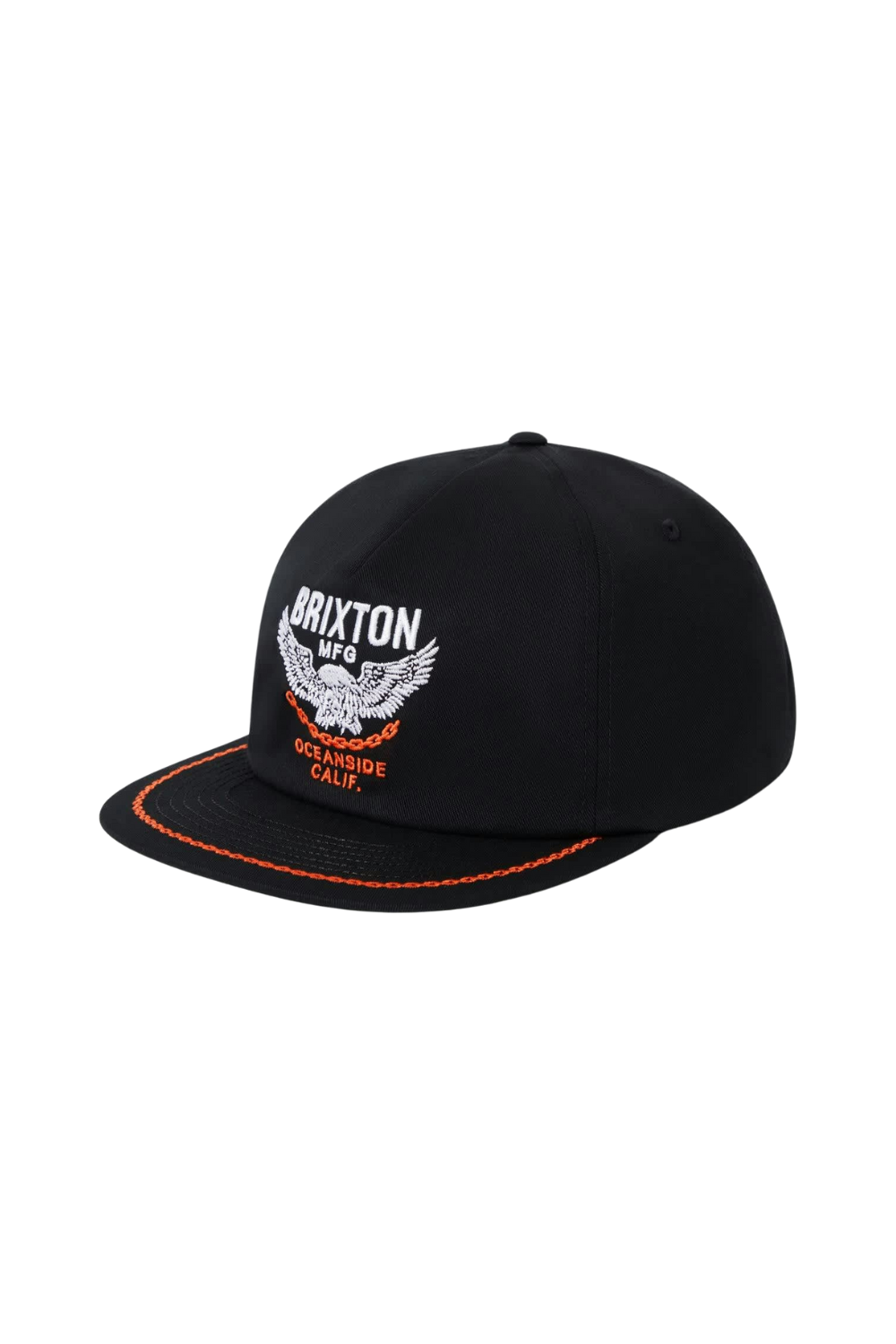 Brixton Waller High Profile Snapback Cap Black