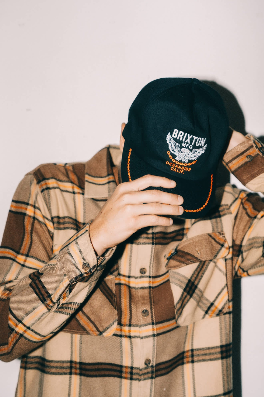 Brixton Waller High Profile Snapback Cap Black