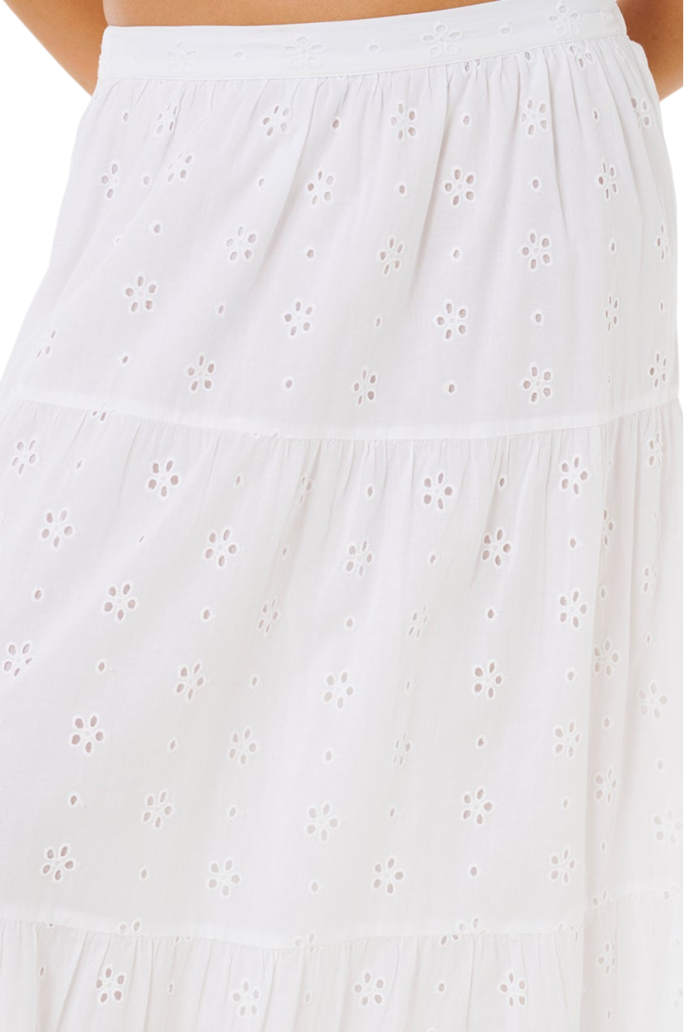 Rip Curl Oasis Broderie Maxi Skirt White