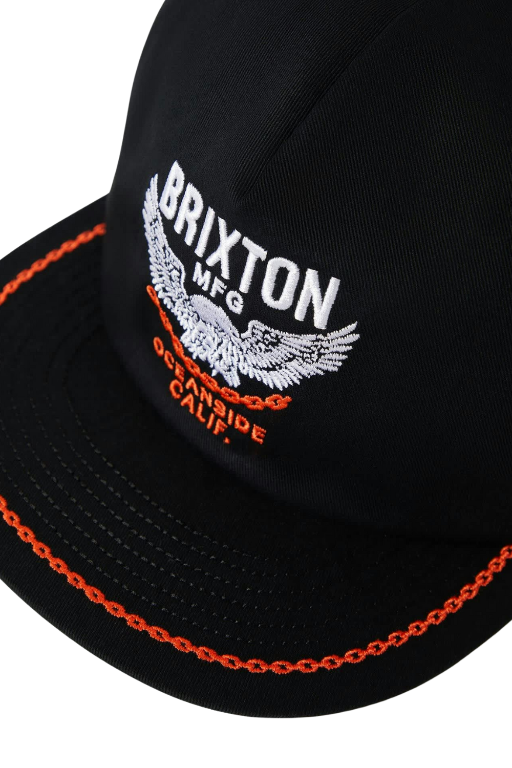 Brixton Waller High Profile Snapback Cap Black