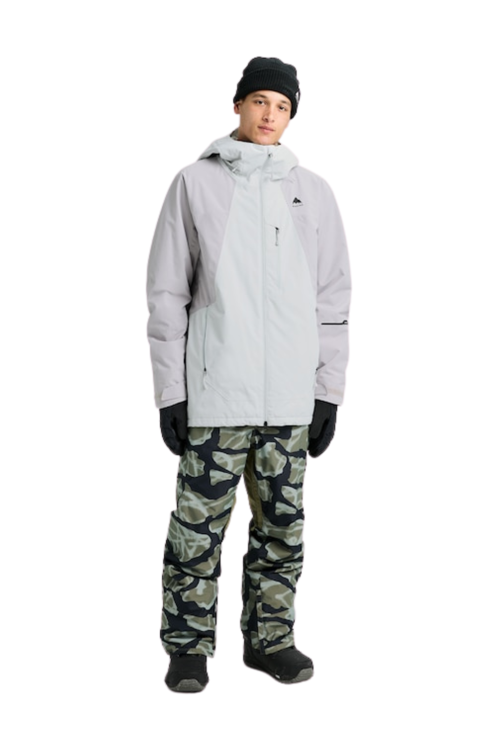 Burton Mens Reserve 2L Insulated Snow Jacket Grey Cloud/Washed Lavender