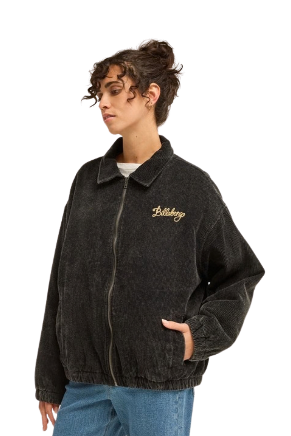 Billabong Chill Womens Cord Jacket Off Black