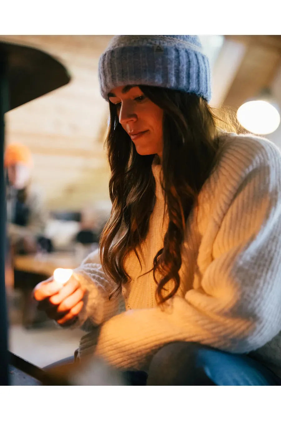 Passenger Cozy Recycled Cable Knit Jumper Off White