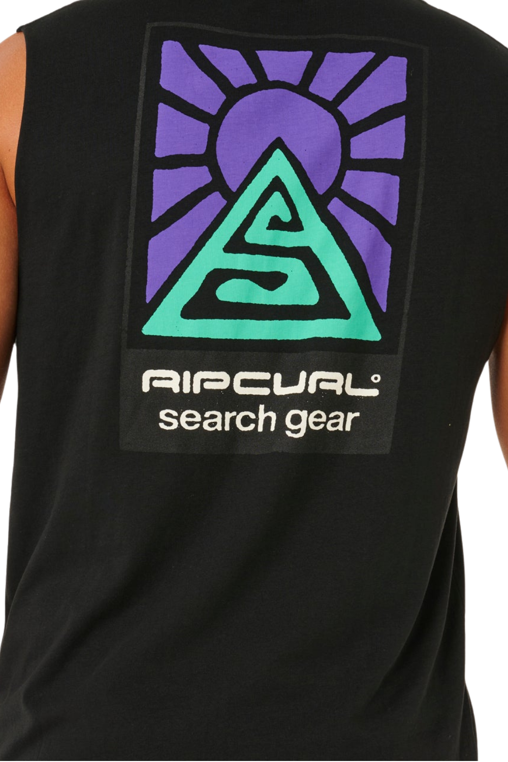 Rip Curl Search Dawn Muscle Mens T-Shirt Black