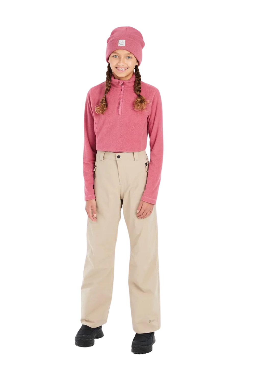 Protest Mutey Junior 1/4 Zip Top Rose Dust