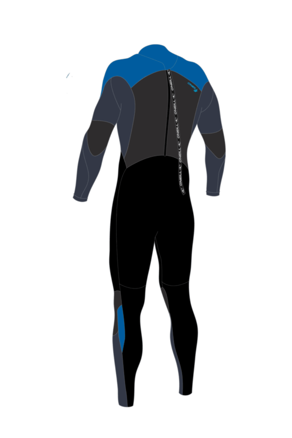 O'Neill Epic 4/3mm Youth Wetsuit Back Zip Black/Slate/Bali Blue