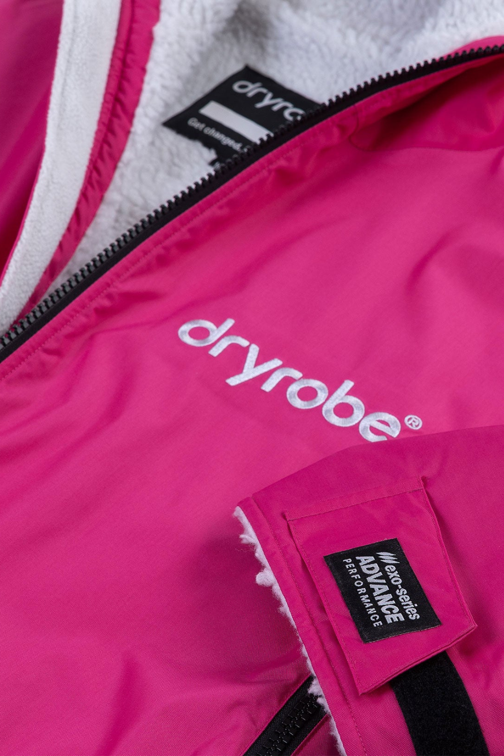 Dryrobe Advance Kids Long Sleeve Changing Robe Pink Light Grey