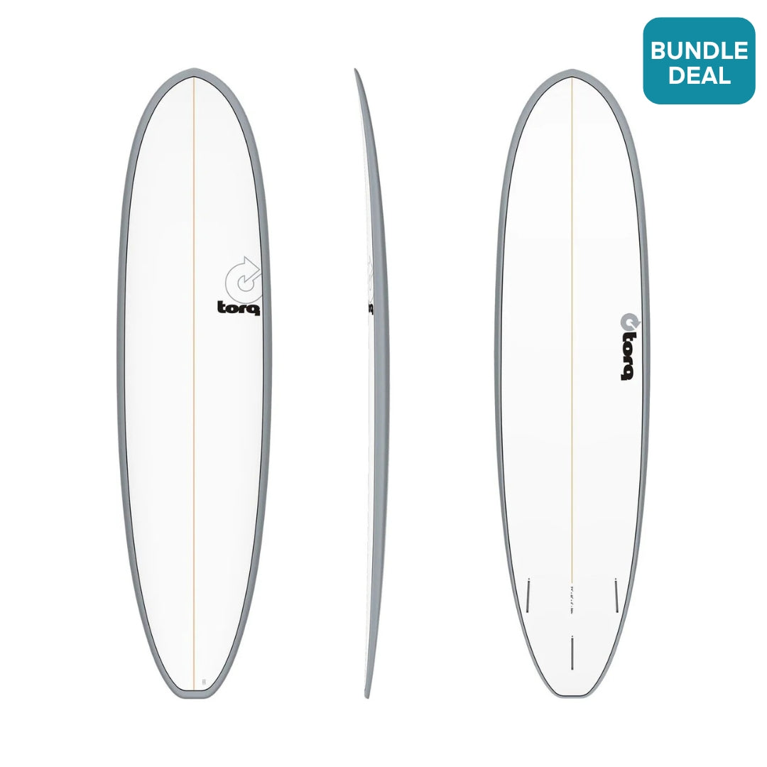 Torq TET Mod Fun V+ Surfboard with Rail Grey