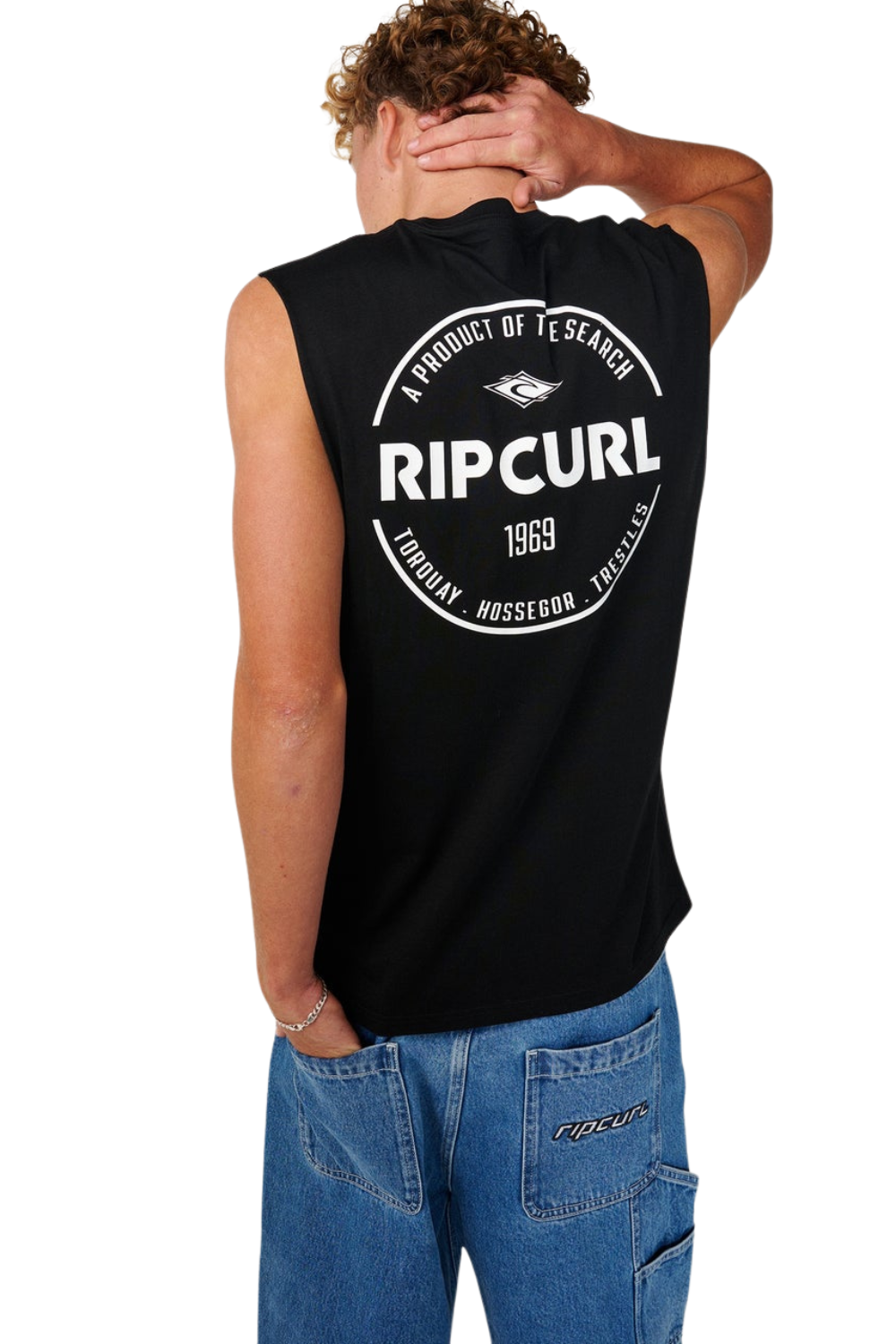 Rip Curl Staple Mens Muscle Vest Black