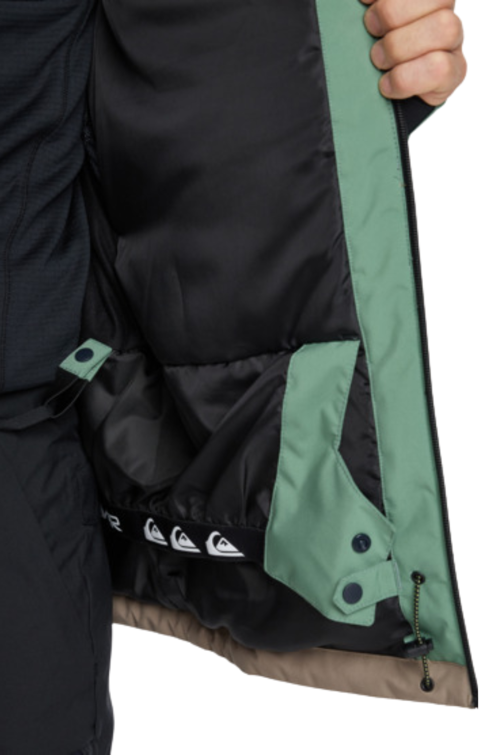 Quiksilver Mens Sycamore Block 20K Technical Snow Jacket Dark Ivy