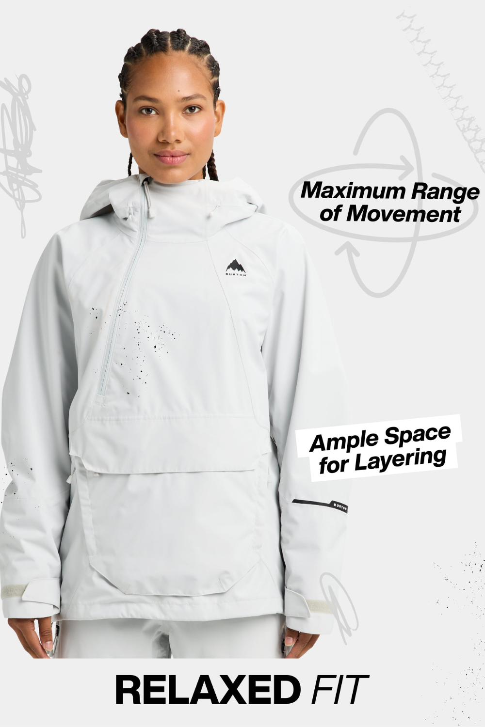 Burton Reserve 2L Womens Relaxed Anorak Technical Jacket Shockwave Pink
