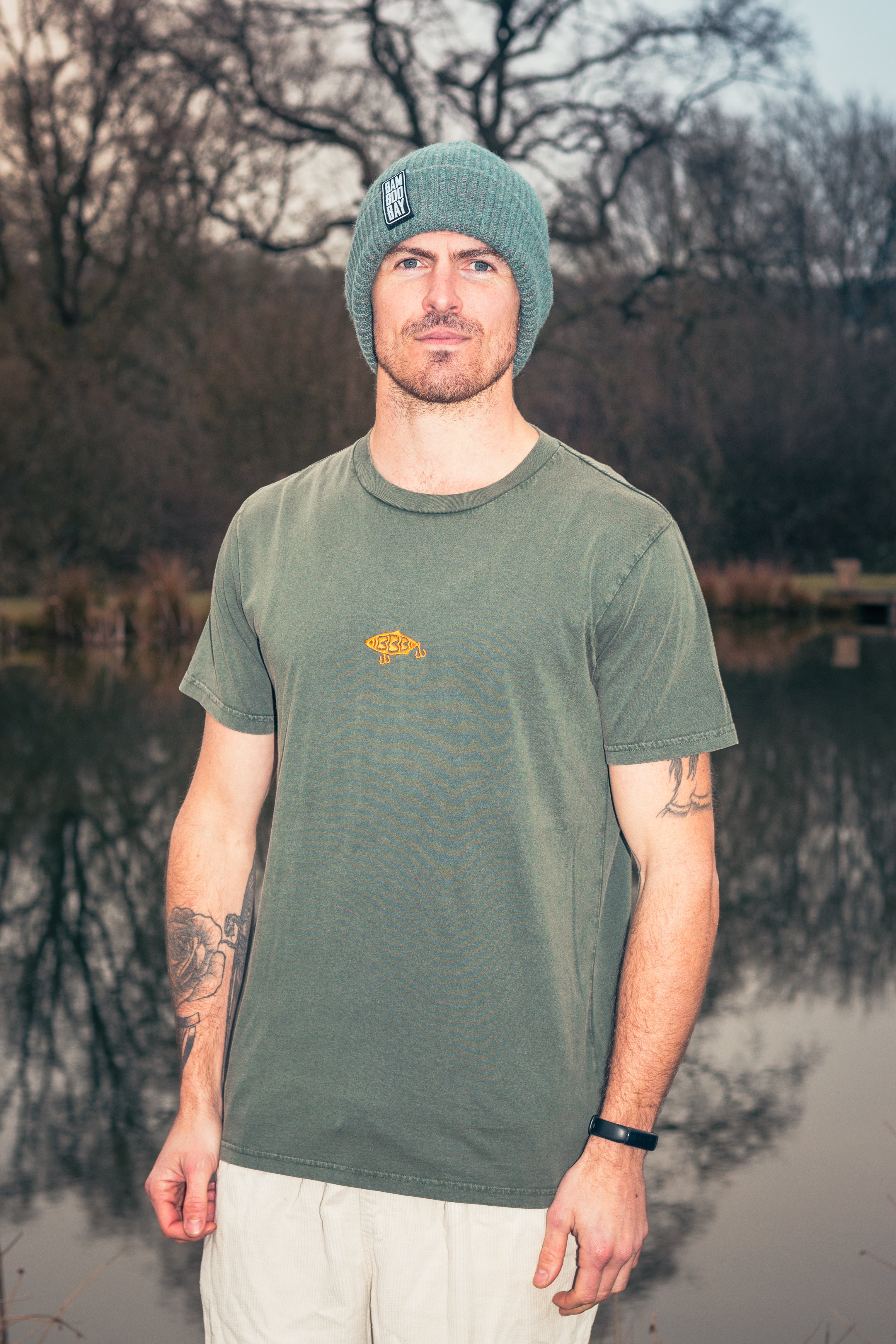 BamBooBay Lure Metal T-Shirt Stone Washed Green
